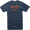 Ride 2.0 T-Shirt - Navy/Orange - Medium - Lutzka's Garage