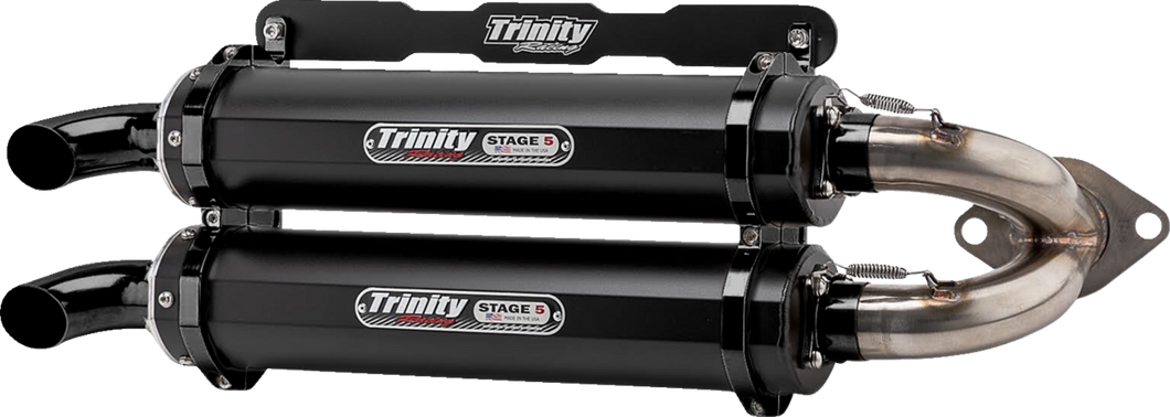 Stage 5 Slip-On Dual Muffler - Cerakote Black