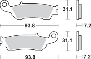 Off-Road Sintered Brake Pads - YZ