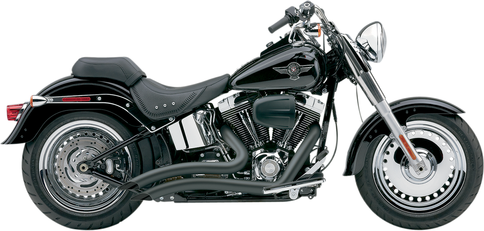 Speedster Swept Short Exhaust - Black - 07-11 Softail - Lutzka's Garage