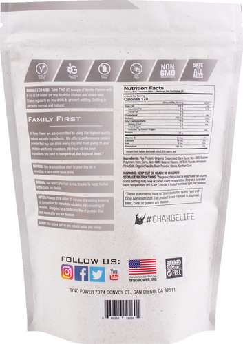 Plant-Based Protein Powder - Vanilla - 1 lb - 10 Servings