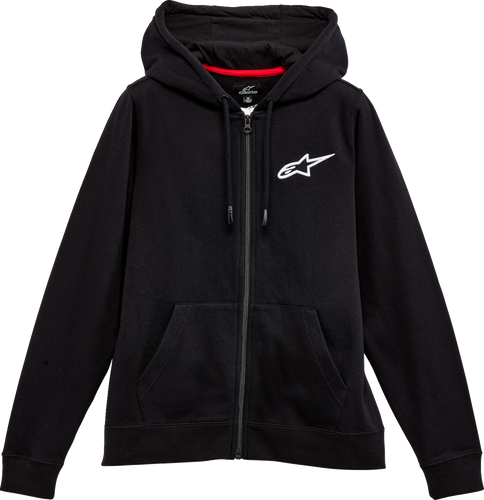 Womens Ageless Zip Hoodie - Black/White - Small - Lutzka's Garage