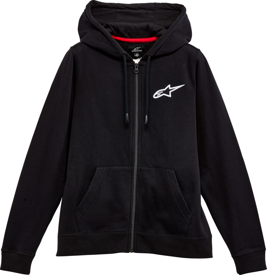 Womens Ageless Zip Hoodie - Black/White - Small - Lutzka's Garage