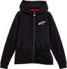 Womens Ageless Zip Hoodie - Black/White - Small - Lutzka's Garage