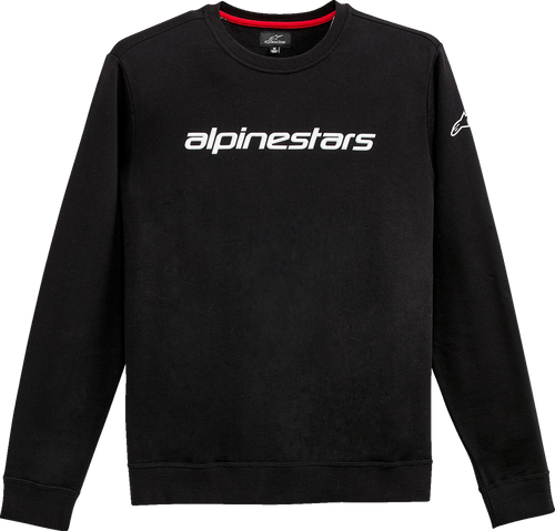 Linear Crew Fleece - Black/White - Medium - Lutzka's Garage