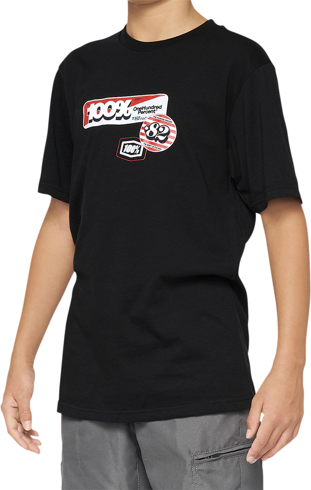 Youth Stamps T-Shirt - Black - Small - Lutzka's Garage