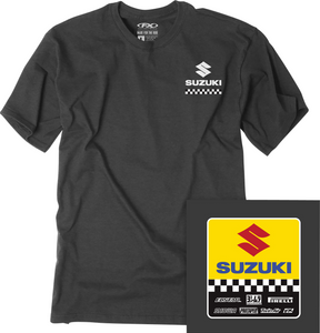 Youth Suzuki Starting Line T-Shirt - Heather Charcoal - Small - Lutzka's Garage