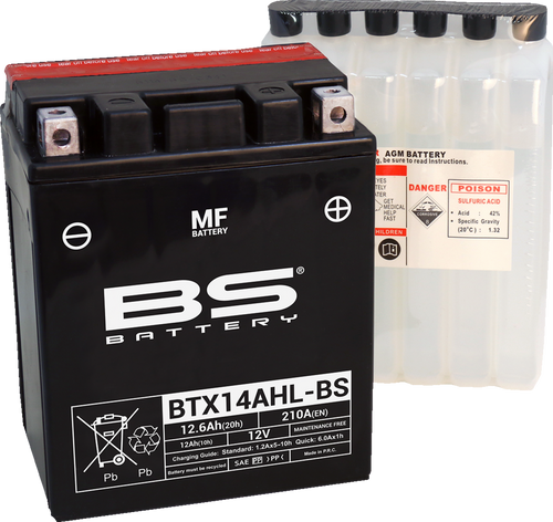 Battery - BTX14AHL-BS (YTX)