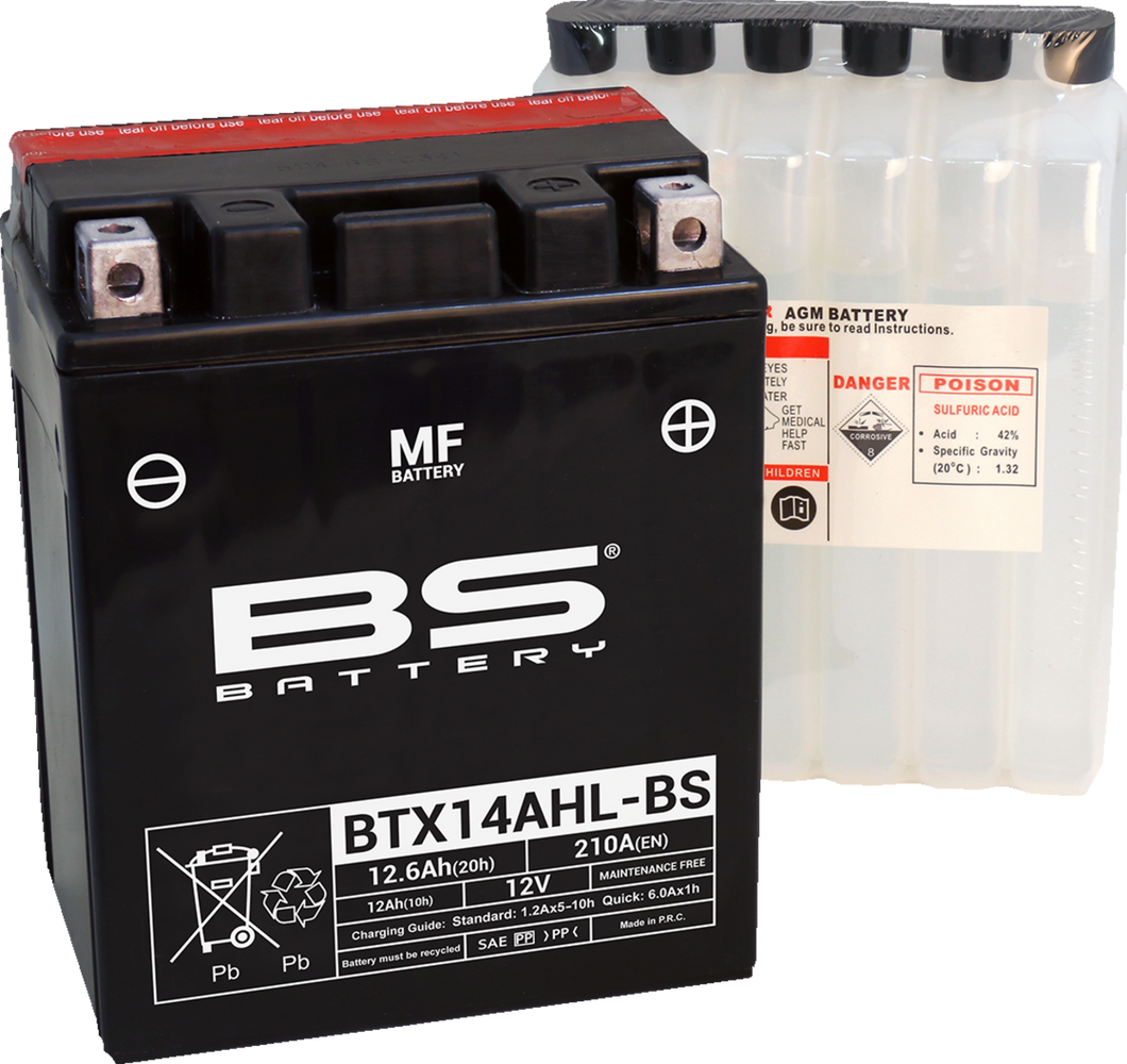 Battery - BTX14AHL-BS (YTX)