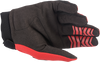 Youth Full Bore Gloves - Bright Red/Black - 2XS - Lutzka's Garage