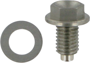 Magnetic Drain Plug - Silver - Suzuki | Yamaha - Lutzka's Garage