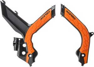 X-Grip Frame Guards - Black/Orange - KTM - Lutzka's Garage