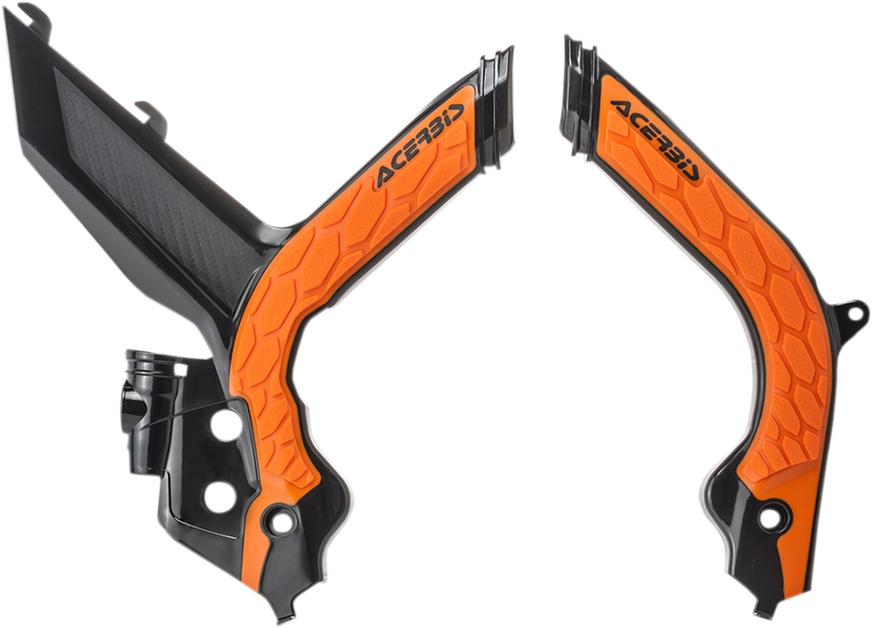 X-Grip Frame Guards - Black/Orange - KTM - Lutzka's Garage