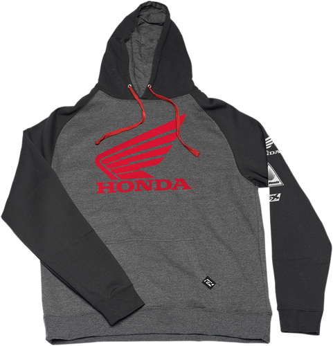 Honda Wing Hoodie - Black/Charcoal - Medium - Lutzka's Garage