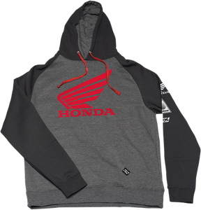 Honda Wing Hoodie - Black/Charcoal - Medium - Lutzka's Garage