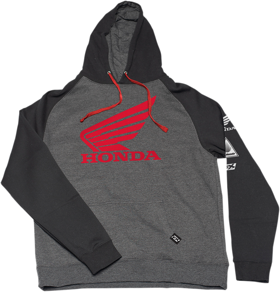 Honda Wing Hoodie - Black/Charcoal - Medium - Lutzka's Garage