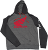 Honda Wing Hoodie - Black/Charcoal - Medium - Lutzka's Garage