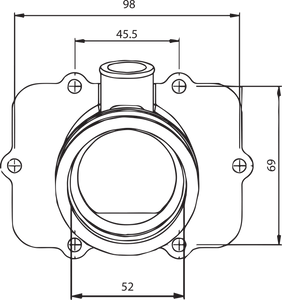 Carburetor Mounting Flange - Ski-Doo