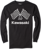 Kawasaki Finish Line Long-Sleeve T-Shirt - Black - Medium - Lutzka's Garage