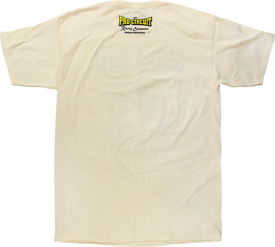 Spark Plug T-Shirt - Cream - Small - Lutzka's Garage