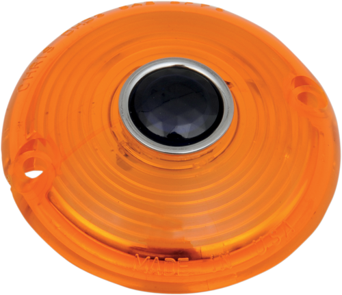 Turn Signal Lens - 63-85 FL - Amber with Blue Dot