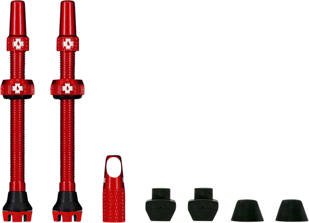 Tubeless Valve Stems - Red - Lutzka's Garage