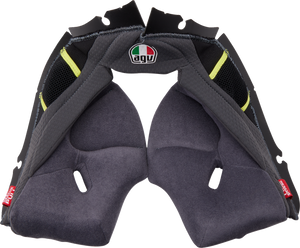 Pista GP RR Cheek Pads - Gray/Yellow - Small - Lutzka's Garage