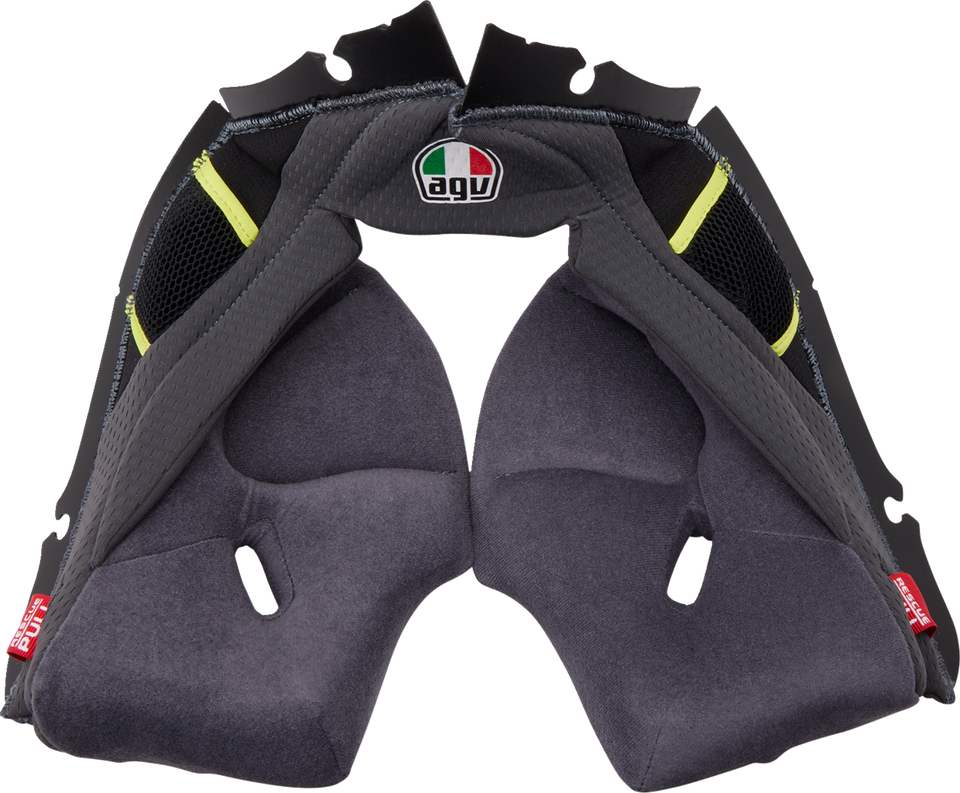 Pista GP RR Cheek Pads - Gray/Yellow - Small - Lutzka's Garage