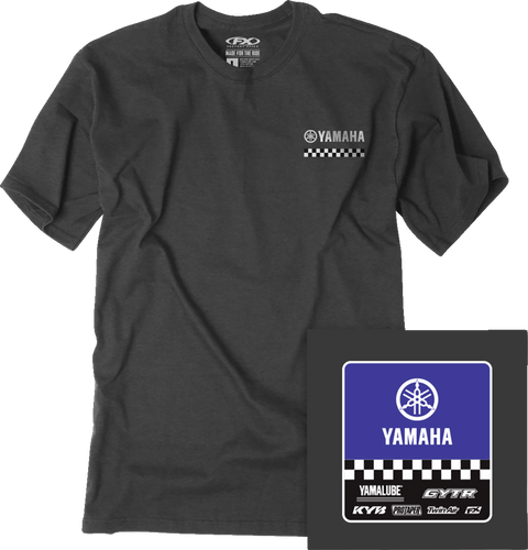 Yamaha Starting Line T-Shirt - Heather Charcoal - Medium - Lutzka's Garage