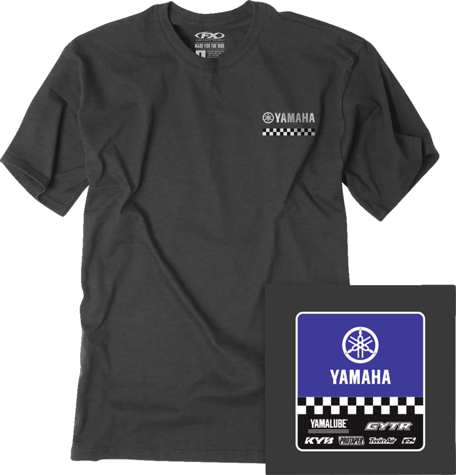 Yamaha Starting Line T-Shirt - Heather Charcoal - Medium - Lutzka's Garage