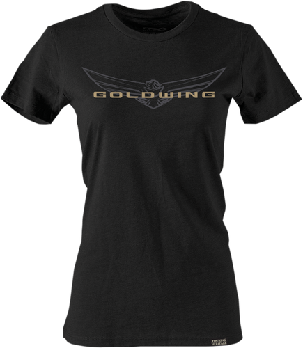 Womens Goldwing Sketched T-Shirt - Black - Small - Lutzka's Garage