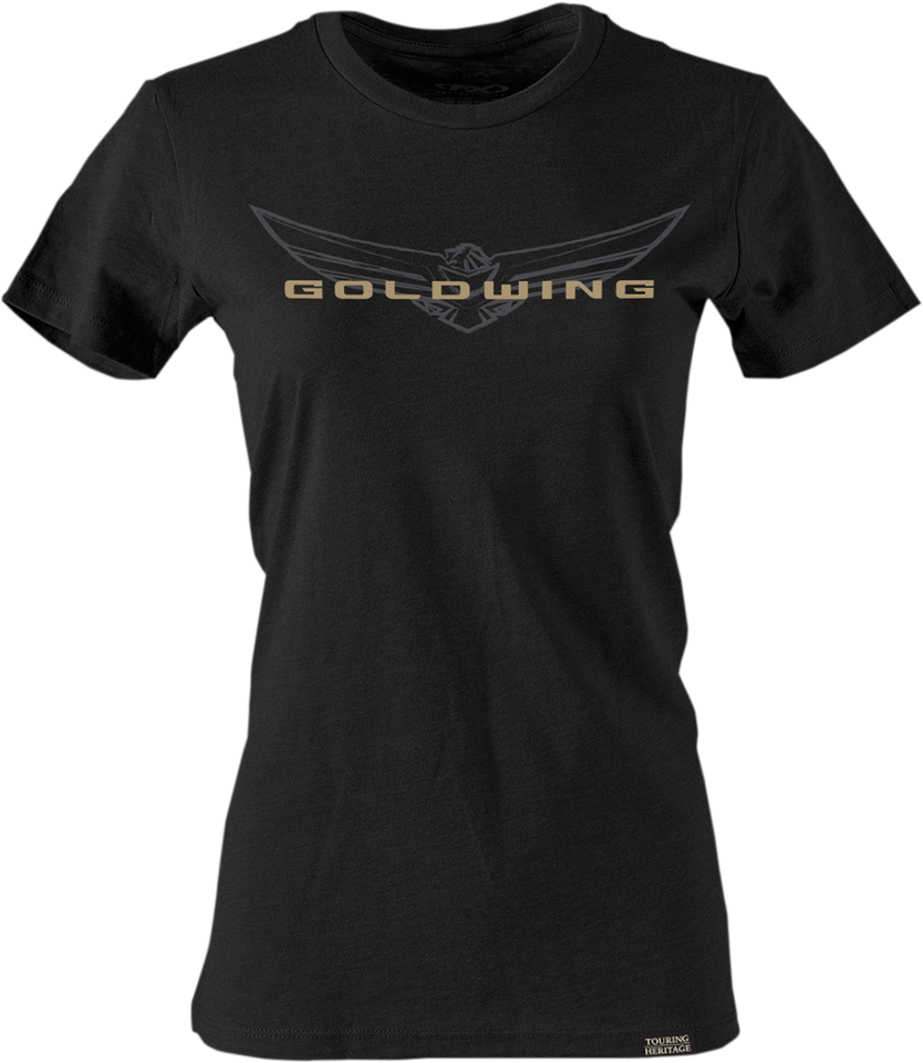 Womens Goldwing Sketched T-Shirt - Black - Small - Lutzka's Garage