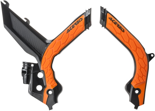 X-Grip Frame Guards - Black/16 Orange - KTM
