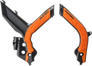 X-Grip Frame Guards - Black/16 Orange - KTM