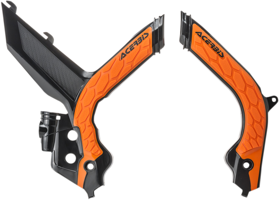 X-Grip Frame Guards - Black/16 Orange - KTM