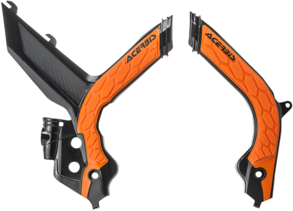 X-Grip Frame Guards - Black/16 Orange - KTM