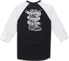 Booted Raglan T-Shirt - Black/White - Medium - Lutzka's Garage