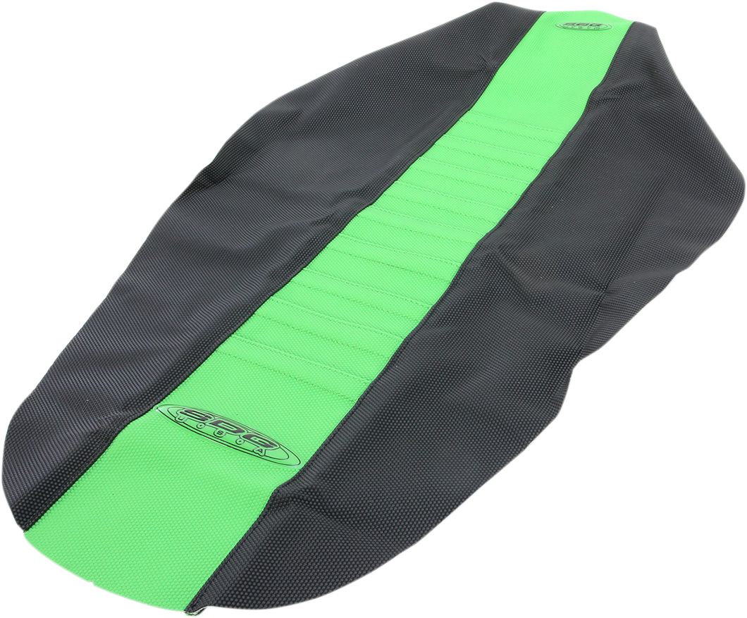 Pleated Seat Cover - Green Top/Black Sides