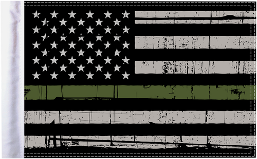 Grunge U.S.A. Flag - Green - 10