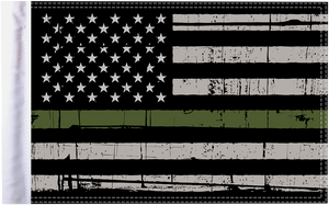 Grunge U.S.A. Flag - Green - 10" x 15" - Lutzka's Garage