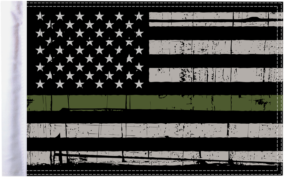 Grunge U.S.A. Flag - Green - 10" x 15" - Lutzka's Garage