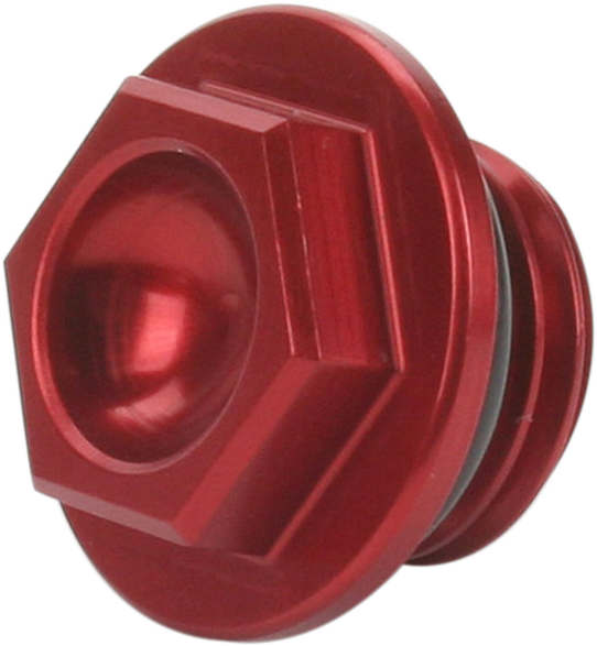 Aluminum Oil Filler Plug - Red - Honda/Kawasaki/Yamaha - Lutzka's Garage