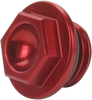 Aluminum Oil Filler Plug - Red - Honda/Kawasaki/Yamaha - Lutzka's Garage