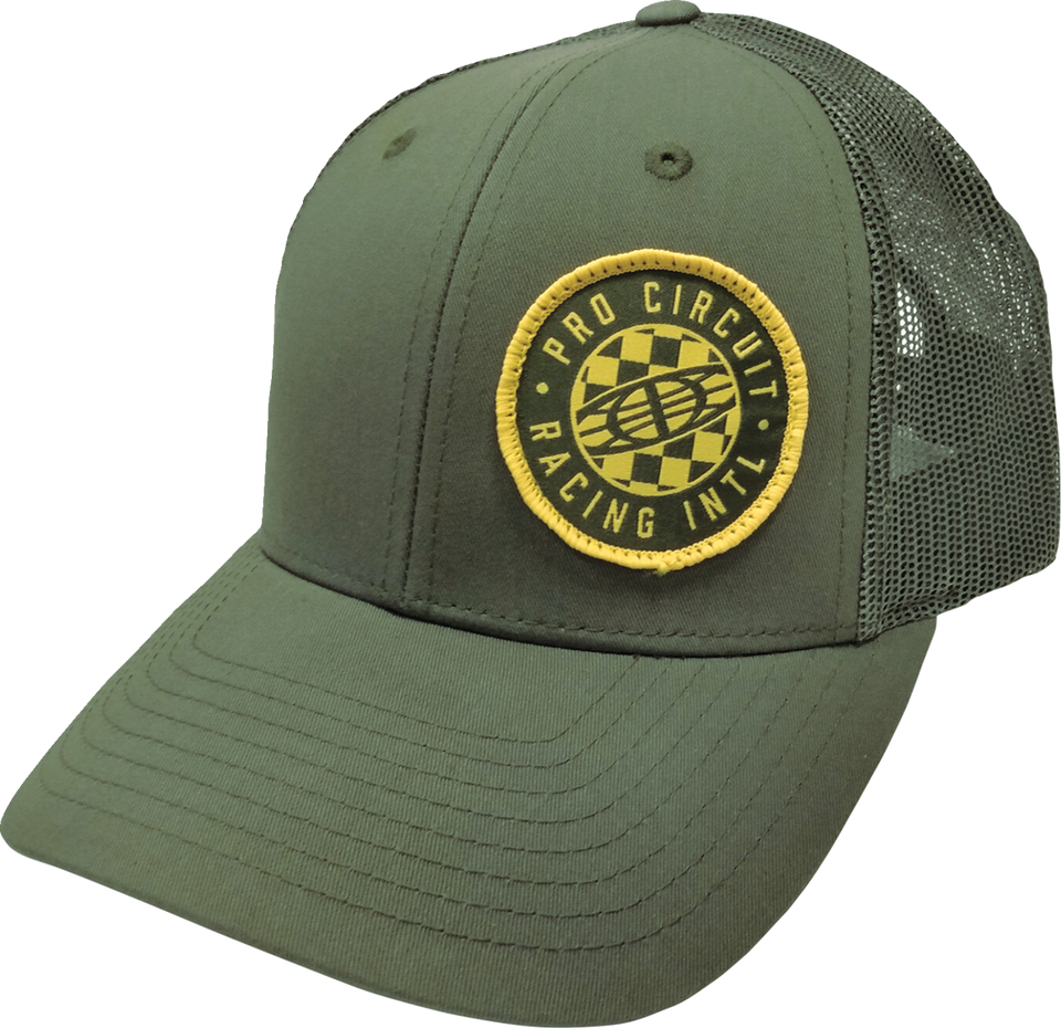 Pro Circuit Global Checked Hat - Olive - One Size - Lutzka's Garage