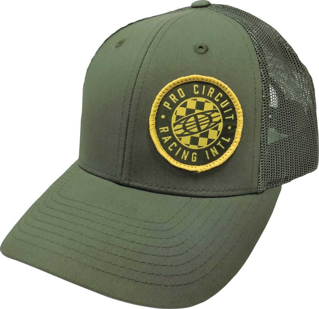 Pro Circuit Global Checked Hat - Olive - One Size - Lutzka's Garage