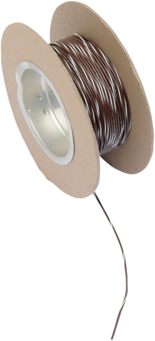 100 Wire Spool - 18 Gauge - Brown/White