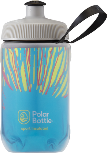 Kids Sport Insulated Bottle - Fireworks - Azure Blue - 12 oz