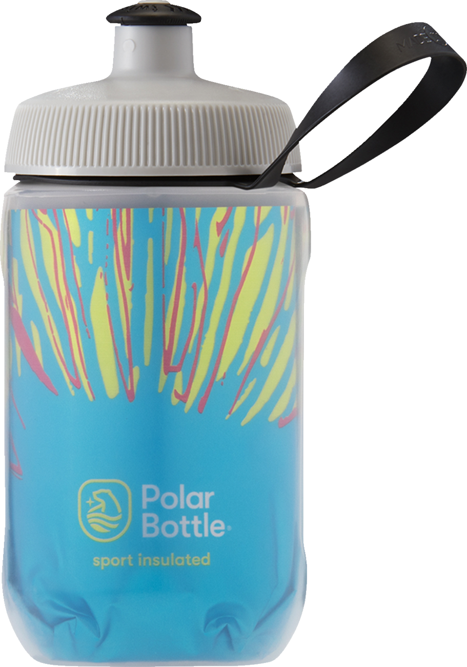 Kids Sport Insulated Bottle - Fireworks - Azure Blue - 12 oz