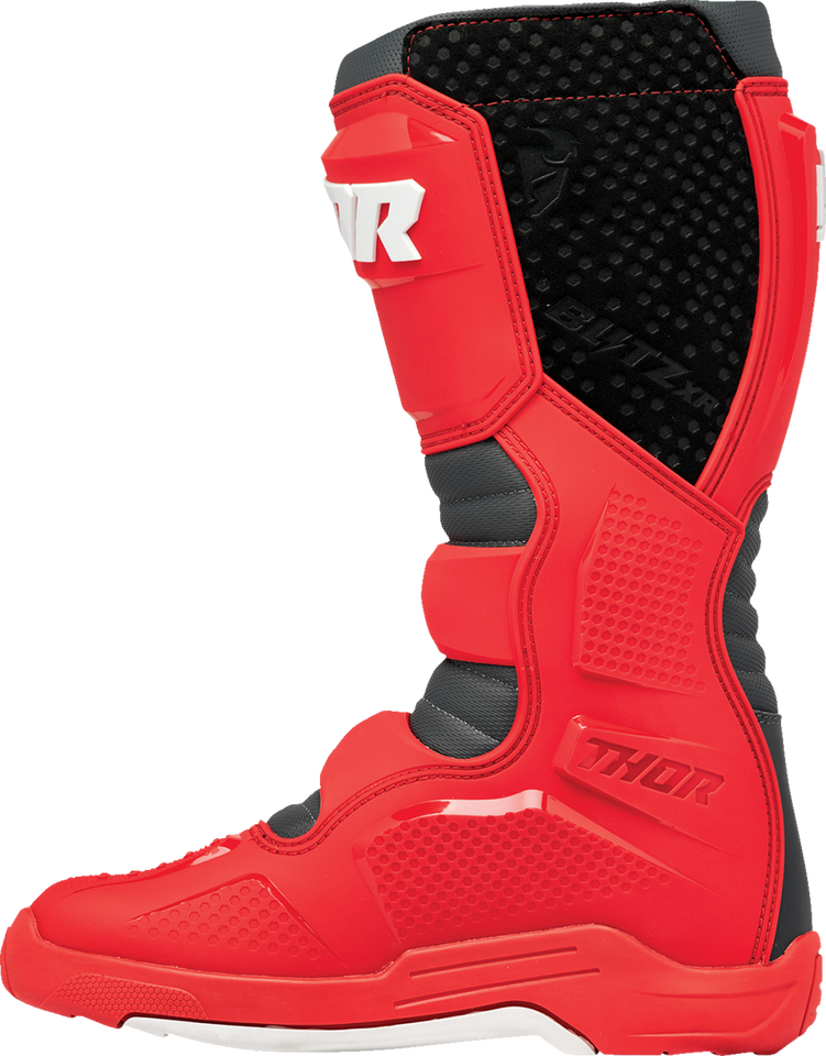 Blitz XR Boots - Red/Charcoal - Size 7 - Lutzka's Garage