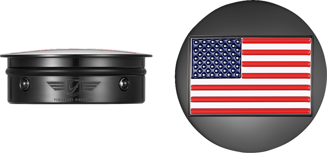Swing Arm Covers - American Flag - Custom - Reversed - Black - Lutzka's Garage